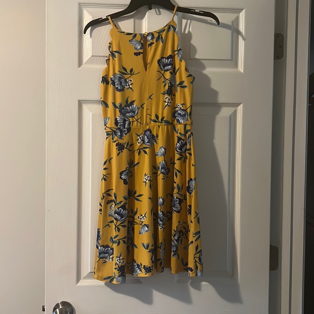 Yellow floral sun dress